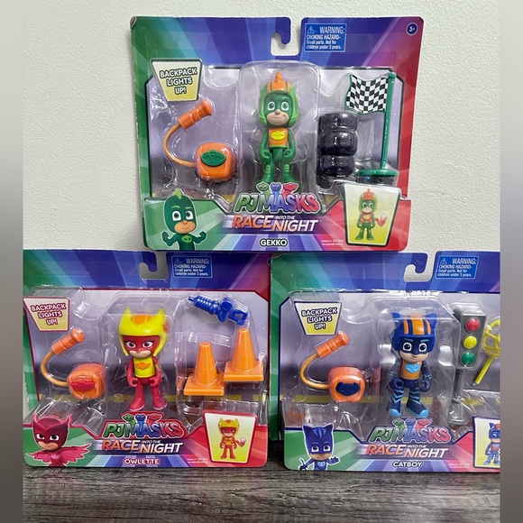 3 PJ Masks Race Night Play Sets Unopened - Picture 2 of 10